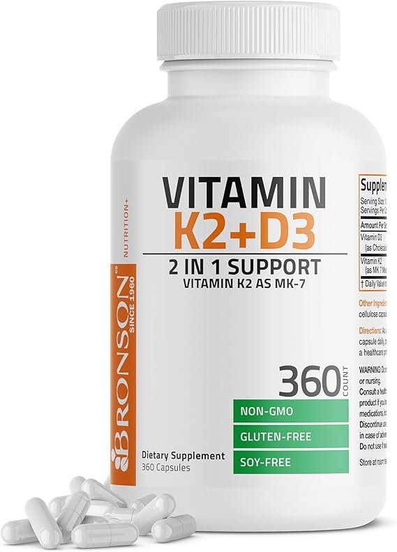 Bronson Vitamin K2 (MK7) with D3 Supplement - Image 1